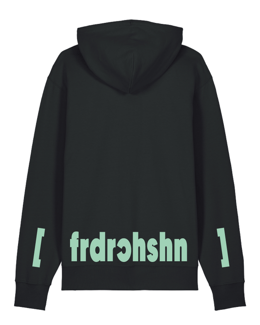 hoodie schwarz friedrichshain türkis print hmbrg berlin