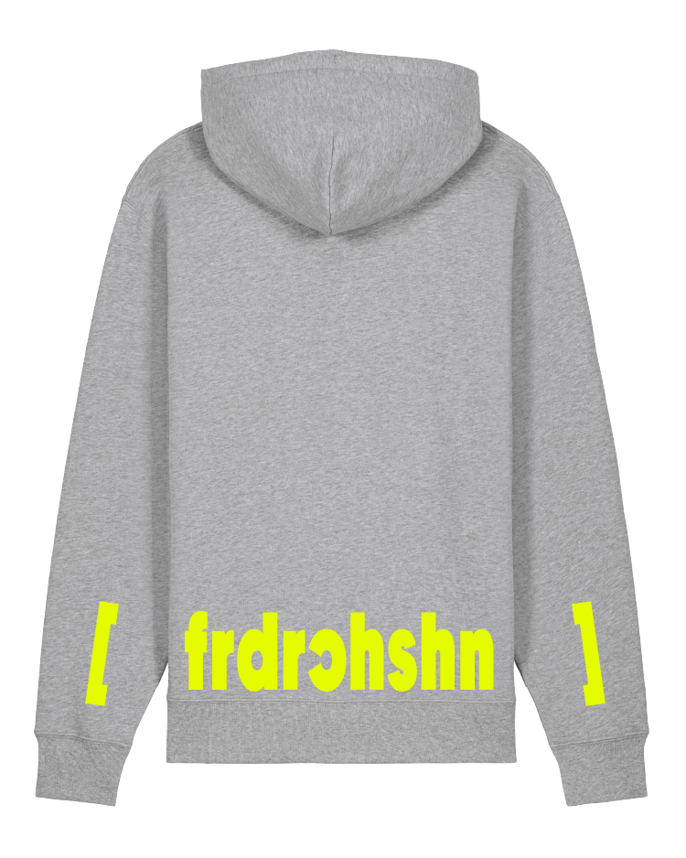hoodie grau friedrichshain neon gelb print hmbrg berlin