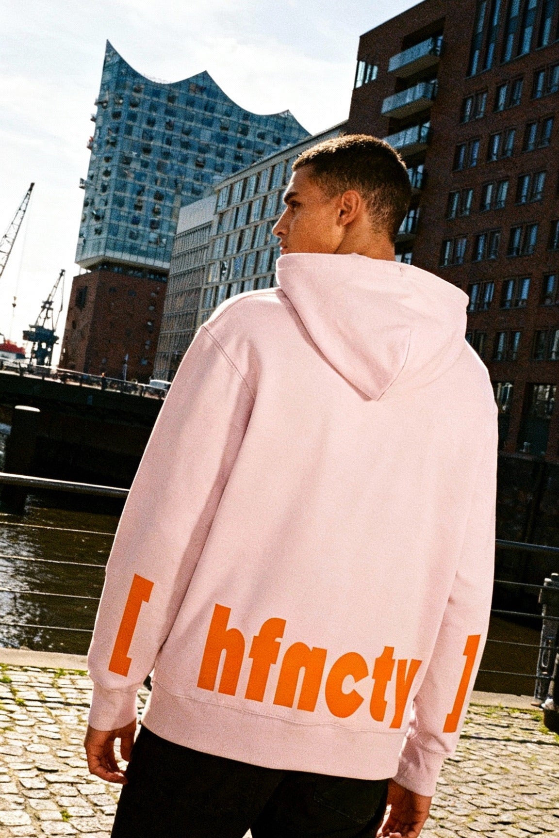 [hafencity] Unisex Hoodie Kids, Cotton Pink