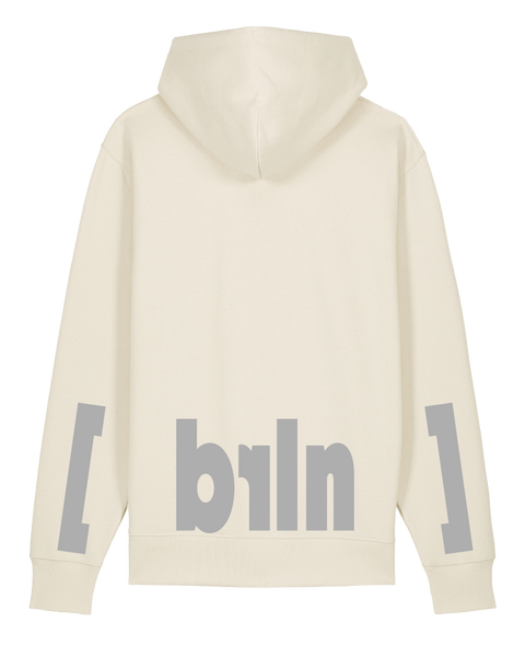 [berlin] Natural Raw – hoodie: natural raw / schriftfarbe [brln]: grey