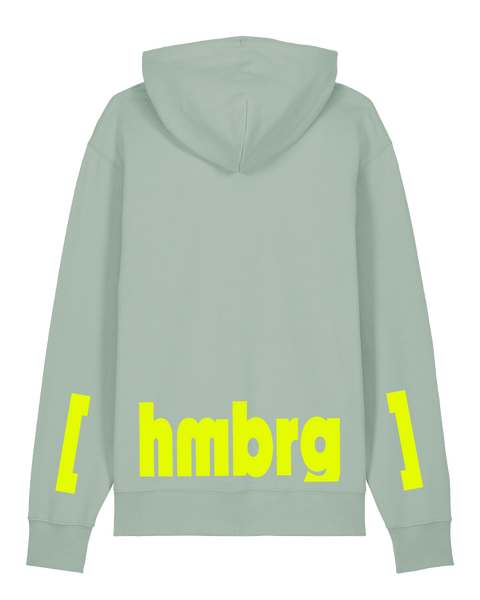 [hamburg] Aloe – hoodie: aloe / schriftfarbe [hmbrg]: neon yellow
