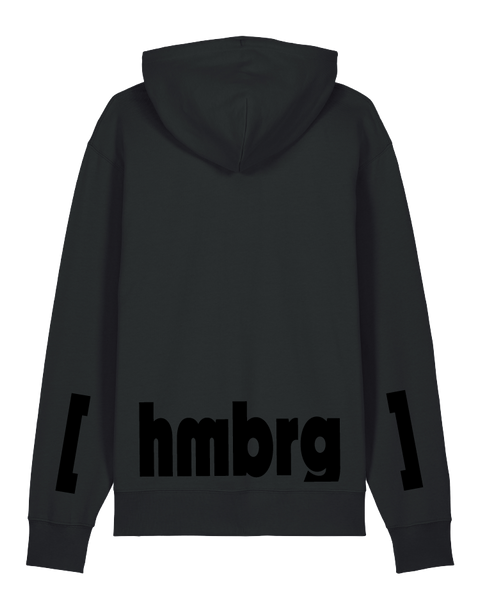[hamburg] Black – hoodie: black / schriftfarbe [hmbrg]: black