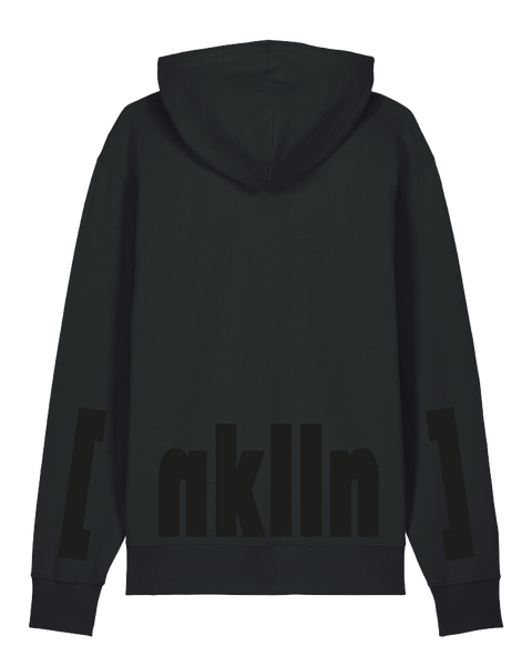 [neukölln] Black – hoodie: black / schriftffarbe [nklln]: mint