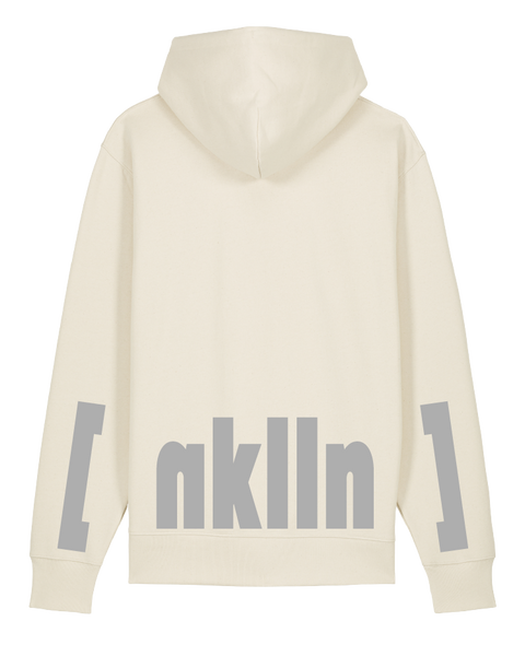 [neukölln] Natural Raw – hoodie: natural raw / schriftfarbe [nklln]: grey