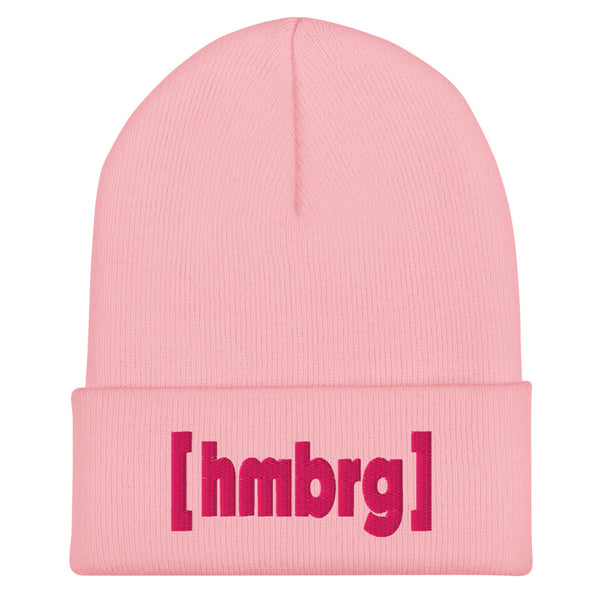 Hamburg Beanie mit pinkem [hmbrg] Stick.  – Deine Stadt. Dein Style. Dein Winter. – baby pink