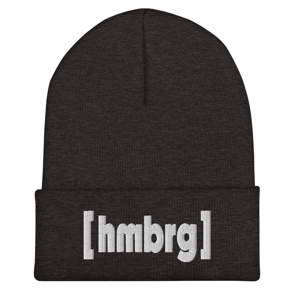 Hamburg Beanie mit weißem [hmbrg] Stick – Deine Stadt. Dein Style. Dein Winter. – dunkelgrau