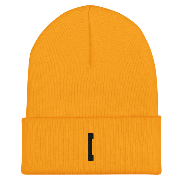 Hamburg Beanie mit schwarzem Icon Stick – Deine Stadt. Dein Style. Dein Winter. – gold