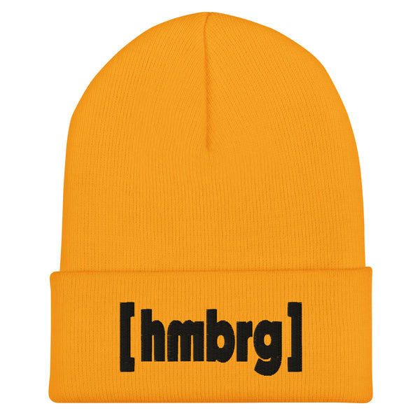 Hamburg Beanie mit schwarzem [hmbrg] Stick – Deine Stadt. Dein Style. Dein Winter. – gold
