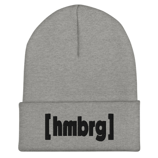Hamburg Beanie mit schwarzem [hmbrg] Stick – Deine Stadt. Dein Style. Dein Winter. – heather grau