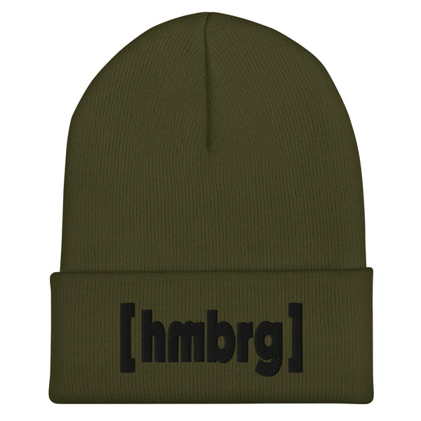 Hamburg Beanie mit schwarzem [hmbrg] Stick – Deine Stadt. Dein Style. Dein Winter. – olive