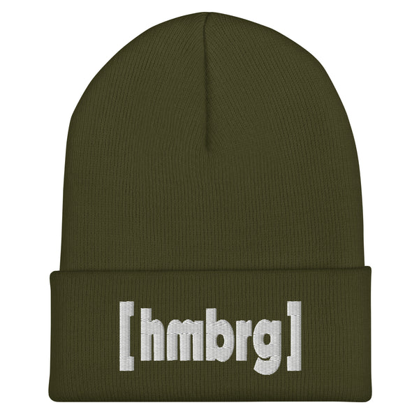 Hamburg Beanie mit weißem [hmbrg] Stick – Deine Stadt. Dein Style. Dein Winter. – olive