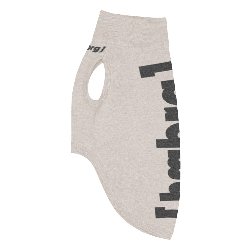 Mehr als ein Hundepullover.  Ein Stück Hamburg. Ein Stück Zuhause. Farbe: Sand/Dunkelgrau