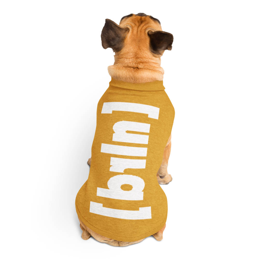 Mehr als ein Hundepullover.  Ein Stück Berlin. Ein Stück Zuhause. Farbe: Senf/Weiß