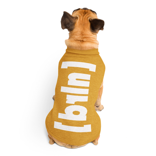 Mehr als ein Hundepullover.  Ein Stück Berlin. Ein Stück Zuhause. Farbe: Senf/Weiß