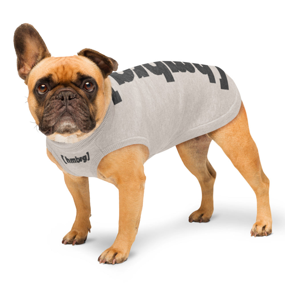 Mehr als ein Hundepullover.  Ein Stück Hamburg. Ein Stück Zuhause. Farbe: Sand/Dunkelgrau