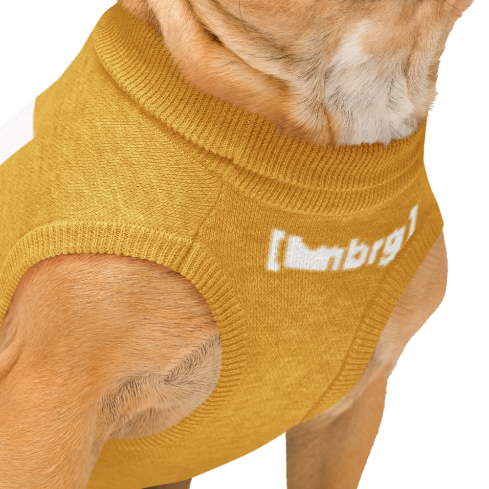 Mehr als ein Hundepullover.  Ein Stück Berlin. Ein Stück Zuhause. Farbe: Senf/Weiß