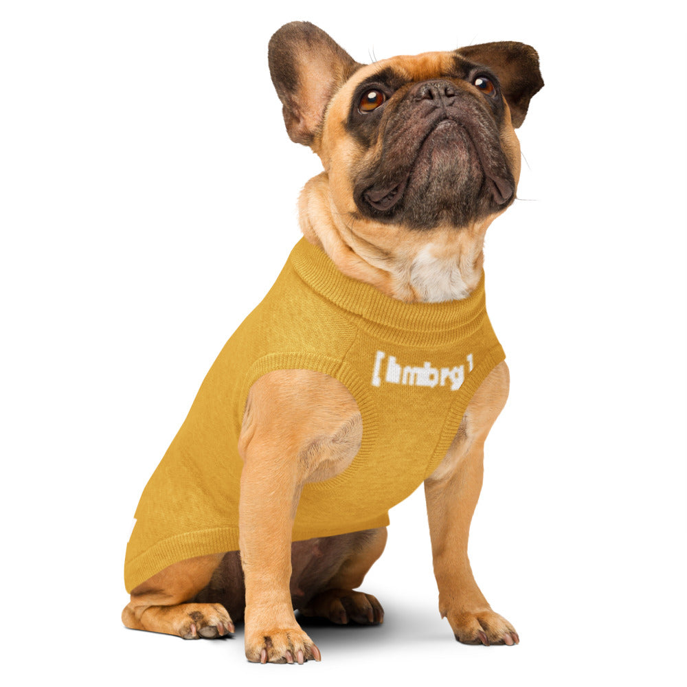 Mehr als ein Hundepullover.  Ein Stück Hamburg. Ein Stück Zuhause. Farbe: Senf/weiß